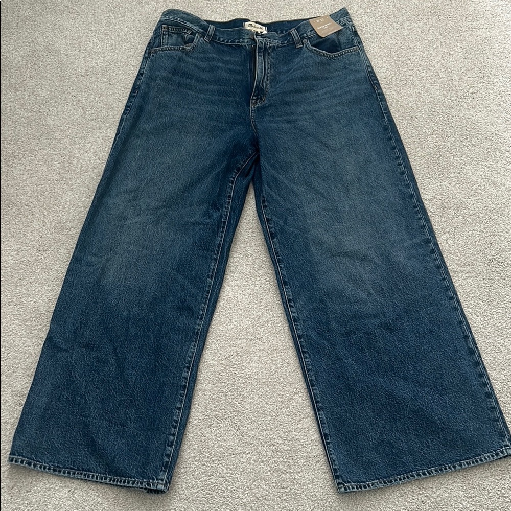 Madewell Super Wide Leg Denim Jeans Size 32 NWT